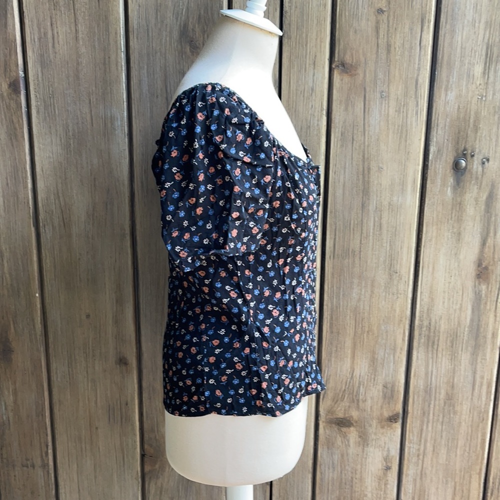 Madewell • square neck Prairie Posies smocked top - Picture 4 of 14